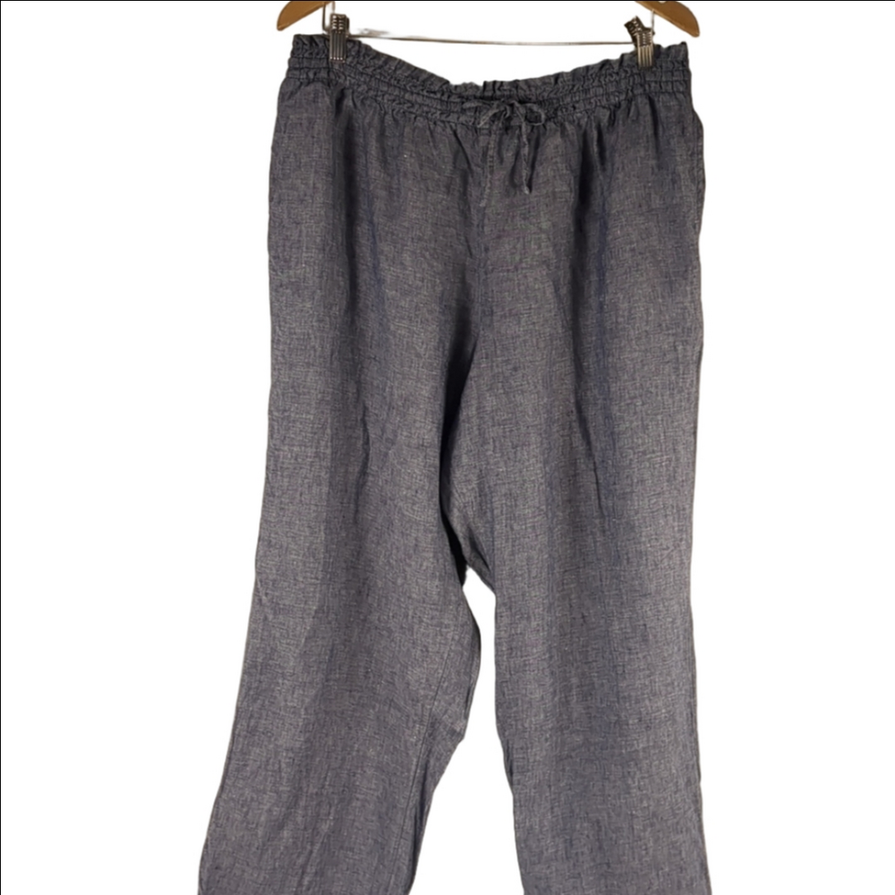 Core Linen Blue Pants Size